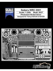 Scale Motorsport: Detail up set 1/24 scale - Subaru Impreza WRC 2001 - photo-etched parts and placement instructions - for Tamiya references TAM24240 and TAM24250