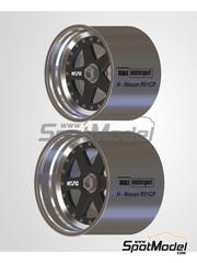 Scale Motorsport: Rims 1/24 scale - Nissan R91CP - 3D printed parts - for Hasegawa references 20724, 21131, HC-31 and HSGHC31 - 4 units image