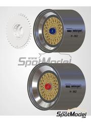 Scale Motorsport: Rims 1/24 scale - Porsche 962C - 3D printed parts - for Hasegawa references 20280, 20283, 20294, 20318, 20337, 20345, hsg20345, HAS20345, 20363, 20411, 20411.OUTLET, 20503, 20535, 20557, 20557.OUTLET, 20572, 20585, 20603, 20644, HAS-20644, 20662, 20680, 20698 and 20718 - 4 units image