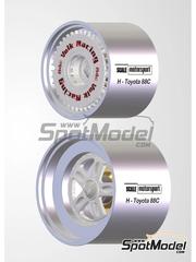 Scale Motorsport: Rims 1/24 scale - Toyota 88C - 3D printed parts - for Hasegawa references 20235, has20235, 20236, CC02, CC-02, CC-2, 20416, 20426, 20576 and CC-5 - 4 units