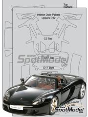 Scale Motorsport: Carbon fibre pattern decal set 1/24 scale - Porsche Carrera GT - water slide decals and assembly instructions - for Tamiya references TAM24275 and TAM24330