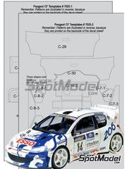 Scale Motorsport: Patron de fibra de carbono en calca escala 1/24 - Peugeot 206 WRC - calcas de agua e instrucciones de colocacin - para las referencias de Tamiya TAM24221 y TAM24226