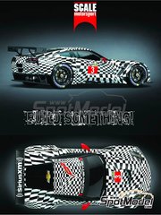 Scale Motorsport: Marking / livery 1/25 scale - Chevrolet Corvette C7.R Camouflage #3 - IMSA - water slide decals - for Revell references 85-4304, REV07036 and 80-7036 image