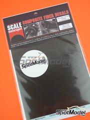 Scale Motorsport: Carbon fibre pattern decal set 1/24 scale - Mercedes CLK-GTR - water slide decals and placement instructions - for Tamiya references TAM24195, TAM24201, TAM24206 and TAM24214