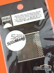 Scale Motorsport: Detalle escala 1/24 - Cierres Dzus, tuercas, cabezas de tornillo, cabezas de tuerca y arandelas - fotograbados