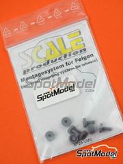 Scale Production: Mejora escala 1/24 - Sistema de montaje universal para llantas - piezas de resina - 4 unidades