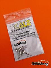 Scale Production: Air funnel 1/24 scale - Air intake trumpets, Exhaust pipes - metal parts - 16 units