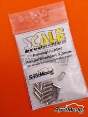 Scale Production: Air funnel 1/24 scale - Air intake trumpets, Exhaust pipes - metal parts - 16 units