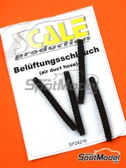 Scale Production: Detail 1/24 scale - Air duct hose - rubber parts - 4 units