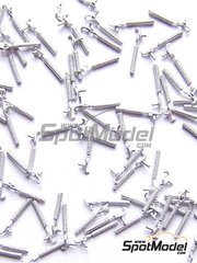 Scale Production: Cierres de capot escala 1/24 - Cierre rpido de capot de muelle - piezas de metal blanco - 4 unidades