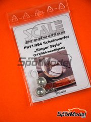 Scale Production: Lights 1/24 scale - Porsche 911 Singer Style headlights - metal parts, resin parts and other materials image