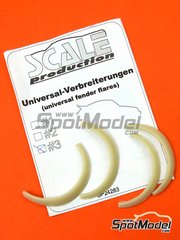 Scale Production: Detail 1/24 scale - Universal fender flares - Type 3 - resin parts - 4 units