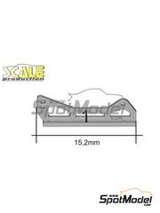 Scale Production: Detail 1/24 scale - Side mount seat brackets - type 1 - 3D printed parts - 2 units