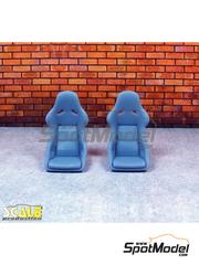 Scale Production: Seat 1/24 scale - Recaro PolePosition seats - 3D printed parts - 2 units