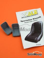 Scale Production: Seat 1/24 scale - Seats Classic type 2 - 3D printed parts - 2 units