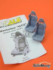 Scale Production: Asientos escala 1/24 - Asientos deportivos GT2 - piezas impresas en 3D - 2 unidades