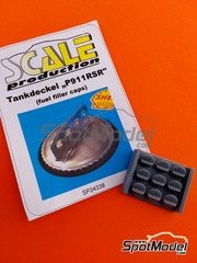 Scale Production: Detalle escala 1/24 - Tapones depsito de combustible tipo Porsche 917 - 908 - 911RSR - piezas impresas en 3D - 9 unidades