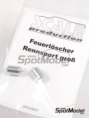 Scale Production: Fire extinguisher 1/24 scale - Fire extinguisher big size - turned metal parts - 2 units