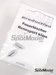 Scale Production: Fire extinguisher 1/24 scale - Fire extinguisher small size - metal parts - 2 units