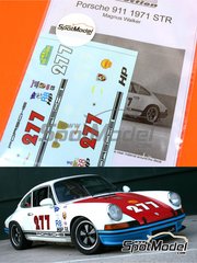 Scale Production: Marking / livery 1/24 scale - Porsche 911 sponsored by Magnus Walker STR 1971 - water slide decals image