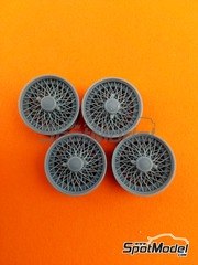 Scale Production: Rims 1/24 scale - 15 inches wire wheel set  - 3D printed parts - 4 units