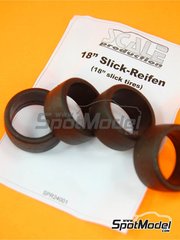 Scale Production: Neumticos escala 1/24 - Slicks de 18 pulgadas - 4 unidades
