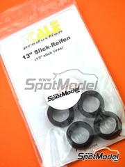 Scale Production: Tyre set 1/24 scale - Slicks 13 inches - rubber parts - 4 units