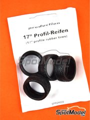 Scale Production: Tyre set 1/24 scale - 17 inches tread tyres - rubber parts - 4 units