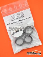 Scale Production: Tyre set 1/24 scale - Low profile (stretch wall) tires 15/16 inchs - rubber parts - 4 units image