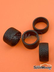 Scale Production: Tyre set 1/24 scale - 19 inches Semislicks Dunlop Direzza Low Profile - rubber parts - 4 units image