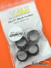 Scale Production: Tyre set 1/24 scale - 16/17 Inches slick tires - rubber parts - 4 units image