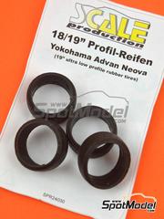 Scale Production: Tyre set 1/24 scale - Yokohama Advan Neova 19/20 inches - rubber parts - 4 units