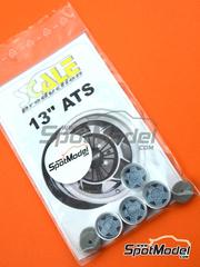 Scale Production: Llantas escala 1/24 - ATS 13 pulgadas - piezas impresas en 3D y piezas de metal torneado - 4 unidades