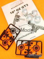 Scale Production: Rims 1/24 scale - OZ GT3 18 inches Black - plastic parts and turned metal parts - 4 units image