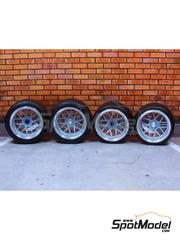 Scale Production: Llantas escala 1/24 - BBS GT3 18 pulgadas - piezas impresas en 3D y piezas de metal torneado - para las referencias de Fujimi FJ123905, RS-85, FJ12556, FJ125565, RS-31, FJ12568, FJ125688, RS-15, FJ125763, FJ125770, FJ12593, FJ125930, RS-0, FJ126081, RS-0, FJ12612, 126128, RS-46, FJ170015, 17001, FJ170022, 17002, FJ170091, 17009, FJ170107, FJ170169, 17016, FJ-17016, FJ189833, 18983, FJ189857, 18985, FJ189901, 18990 y FJ189970 - 4 unidades