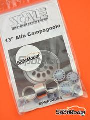 Scale Production: Llantas escala 1/24 - Campagnolo 13 pulgadas - piezas impresas en 3D y piezas de metal torneado - 4 unidades