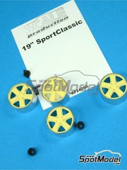 Scale Production: Rims 1/24 scale - 19 inches Porsche Sport Classic - metal parts and resin parts - 4 units