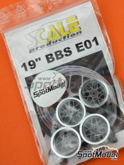 Scale Production: Rims 1/24 scale - BBS E01 19 inches - 3D printed parts and turned metal parts - 4 units image