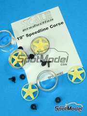 Scale Production: Rims 1/24 scale - Speedline Corse 19 inches - metal parts and resins - 4 units