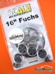 Scale Production: Llantas escala 1/24 - Fuchs 16 pulgadas - piezas impresas en 3D y piezas de metal torneado - 4 unidades