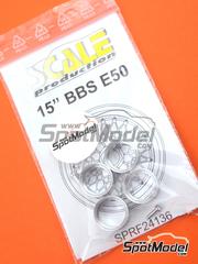 Scale Production: Rims 1/24 scale - BBS E50 15 inches for Group 2 - CNC metal parts, photo-etched parts and turned metal parts - 4 units