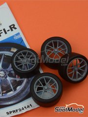 Scale Production: Rims and tyres set 1/24 scale - BBS FI-R 18 inches with slicks - resin parts and rubber parts - 4 units image