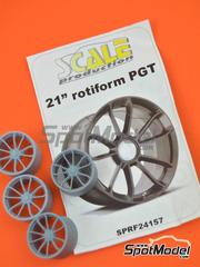 Scale Production: Llantas escala 1/24 - Rotiform PGT 20 pulgadas / 21 pulgadas - piezas impresas en 3D - 4 unidades