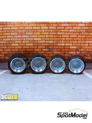 Scale Production: Rims and tyres set 1/24 scale - Volkswagen Beetle Smoothies 17 inches with Bridgestone tyres - resin parts, rubber parts and turned metal parts - 4 units image