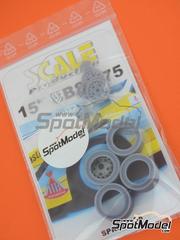 Scale Production: Rims 1/24 scale - 15-inch E75 BBS - 3D printed parts - for Beemax Model Kits references B24017, 103982 and BX24035 - 4 units