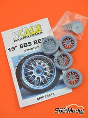 Scale Production: Rims and tyres set 1/24 scale - BBS RE276 (STW/BTCC) 19 inches - 3D printed parts - 4 units