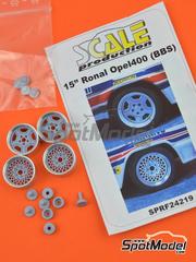 Scale Production: Llantas escala 1/24 - Ronal + BBS 15 pulgadas para Opel Ascona 400 - piezas impresas en 3D y piezas de metal torneado - para las referencias de Belkits BEL019, BEL-019, BEL020 y BEL-020 - 4 unidades
