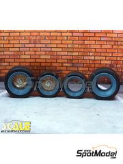 Scale Production: Rims and tyres set 1/24 scale - BBS E50 16 and 19 inch rims with slick tires for Group 5 - 3D printed parts, metal parts, photo-etched parts and rubber parts - 2 + 2 units
