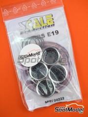 Scale Production: Rims 1/24 scale - BBS E19 19 inches - 3D printed parts and turned metal parts - 4 units