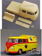 Scale Production: Transkit 1/24 scale - Volkswagen Transporter T1 Doka 1966 - resin parts - for Hasegawa references 21211, HC-11, HAS21211, HC11 and HSG21211